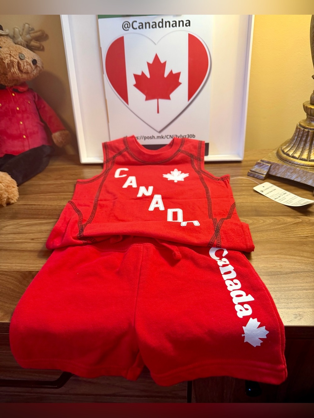 2T Canada Themed Shorts and Tee Set